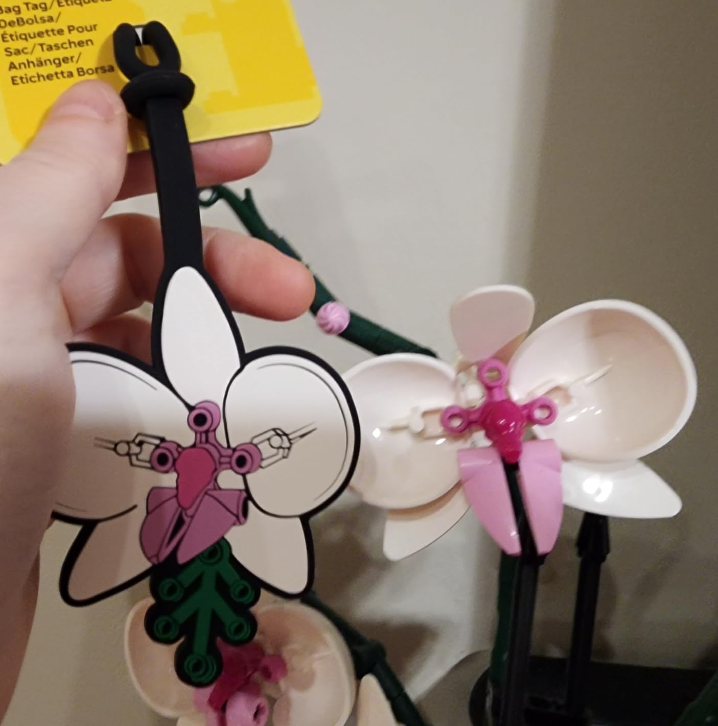 LEGO Botanical Orchid Bag Tag | Silicone Luggage Tag | Santoki